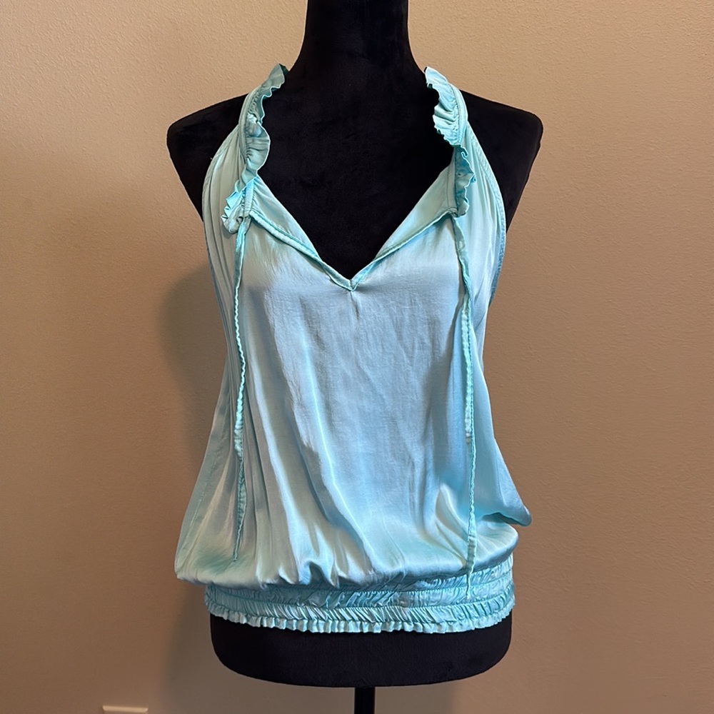 Sofia Tara Italian Satin Top fits sizes 2-6. Handmade & organically hand dyed.